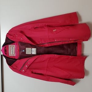 NWT Hunter Women's Orginal Cotton Smock Jacket Size L. Color Name: "Bright Pink"